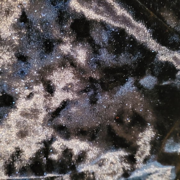 Snap Womens 2X Velvet Aqua Sparkle Mini Dress - Picture 7 of 11